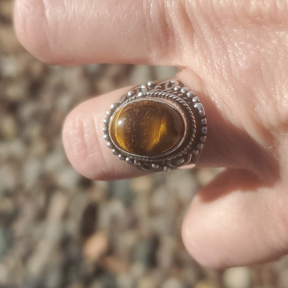 New Tiger Eye 925 Silver Ring. - Picture 13 of 16